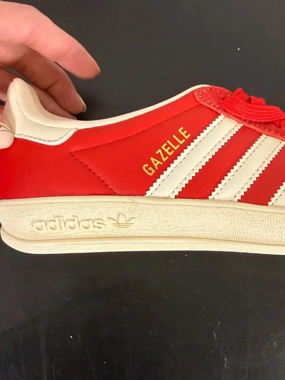 Adidas Gazelle Indoor Sneakers Red/White Size 5